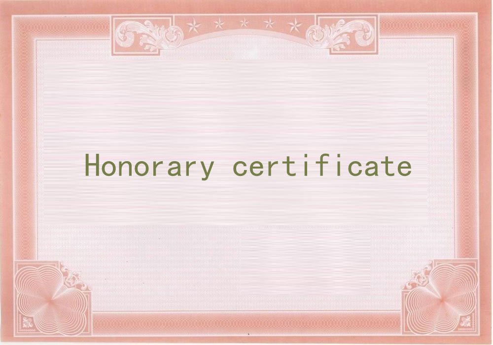 Certificate of Honor II